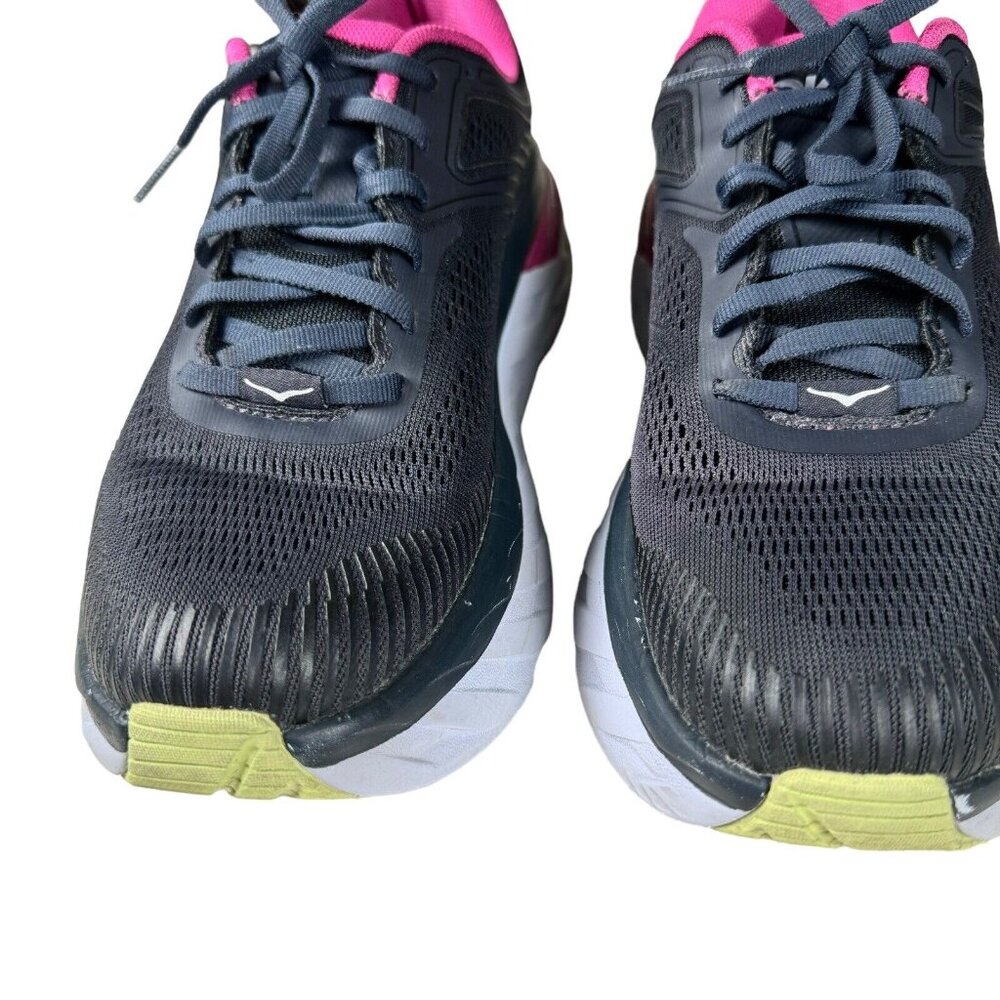 Hoka One One Black and Pink Athletic Shoes - Picture 7 of 16